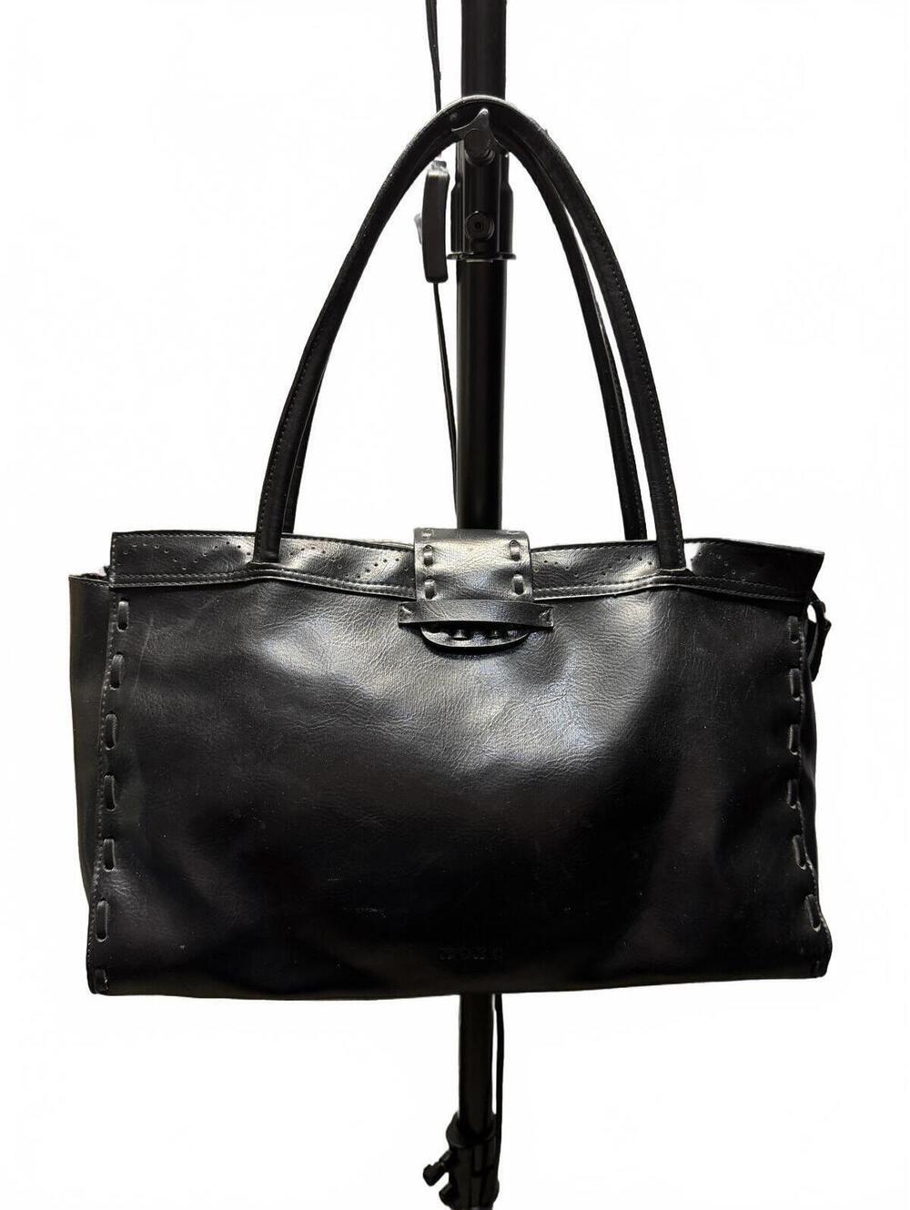 Black Vinyl shoulder Bag by XOXO.
